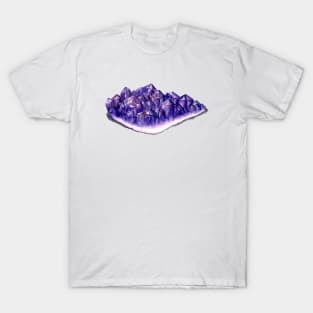 Watercolor Amethyst Cluster T-Shirt